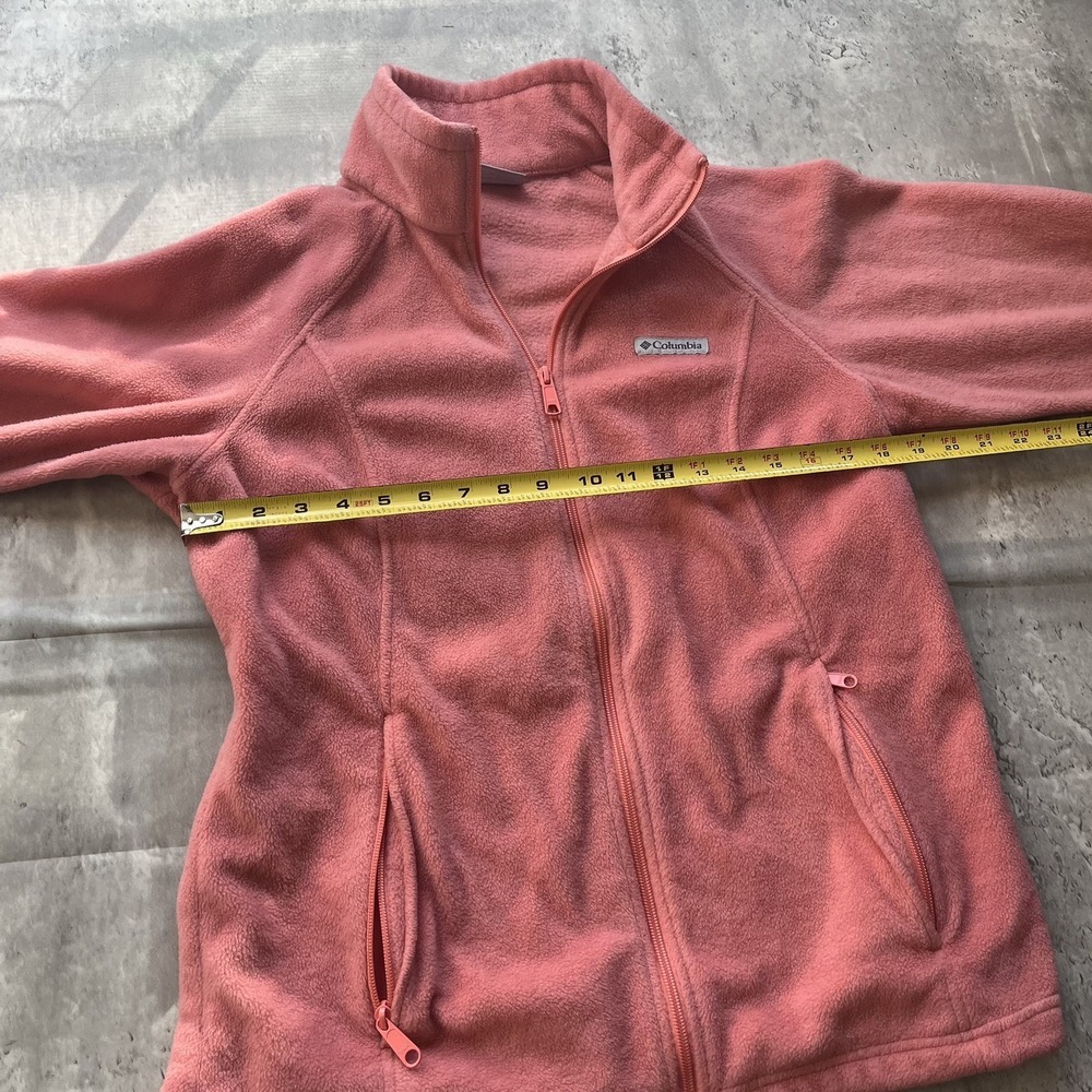 Columbia Sweater Womens L Pink Fleece Outdoor Zip Sweatshirt Jacket Gorpcore - Picture 6 of 7